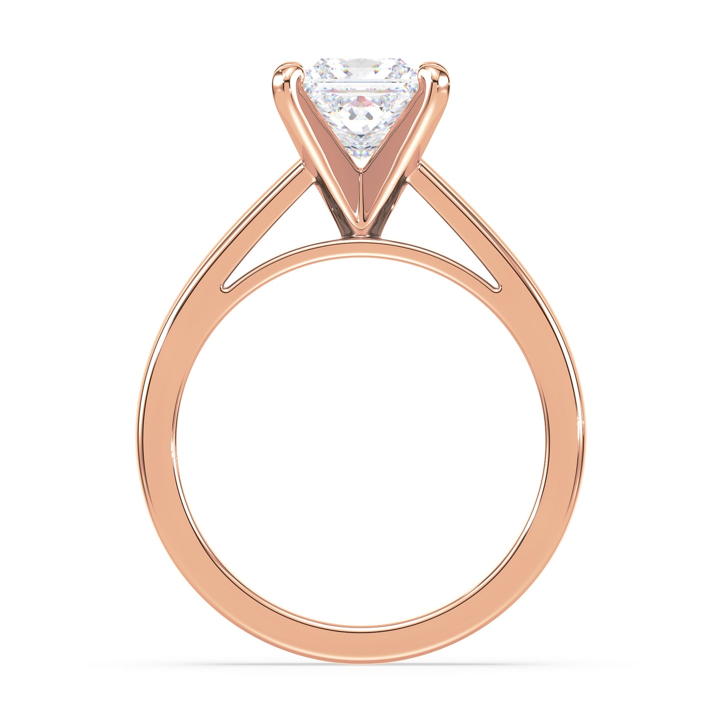Classic Princess-Cut Solitaire Diamond Ring