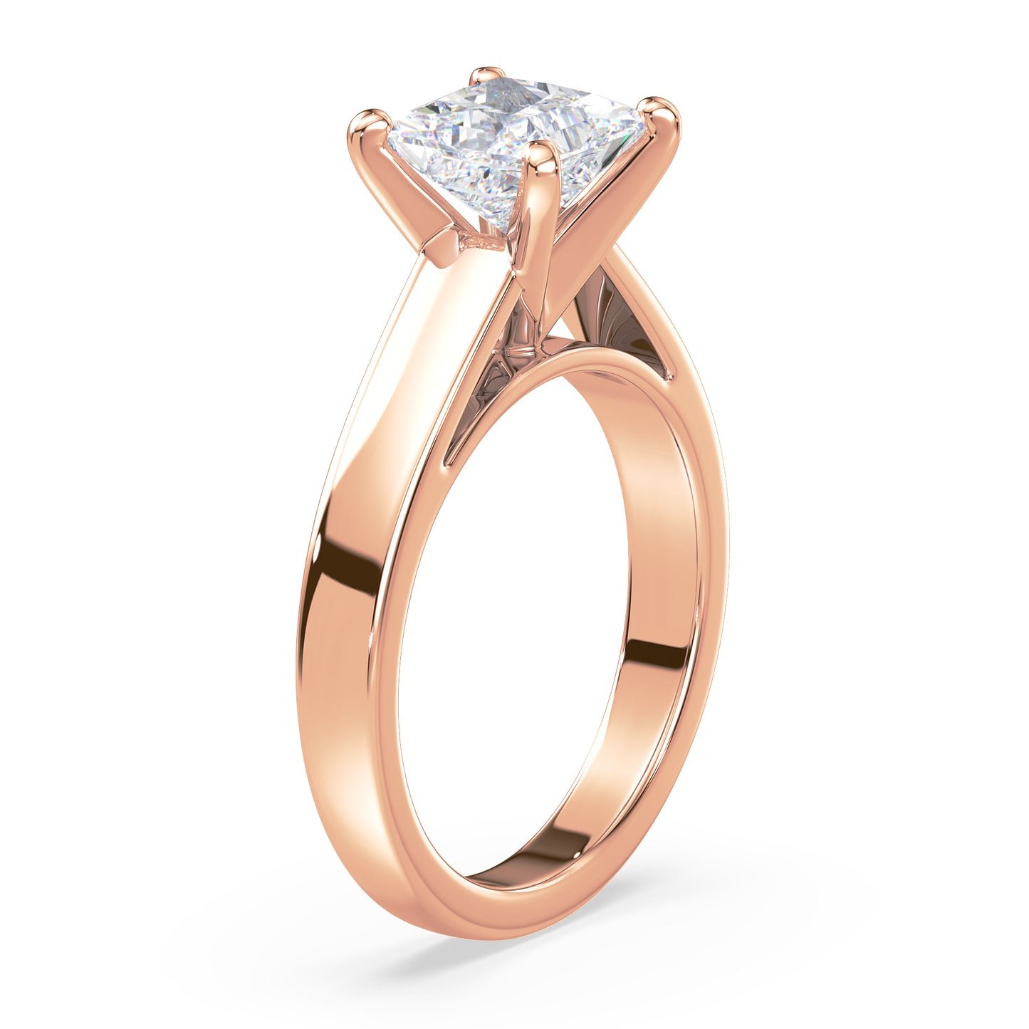 Classic Princess-Cut Solitaire Diamond Ring