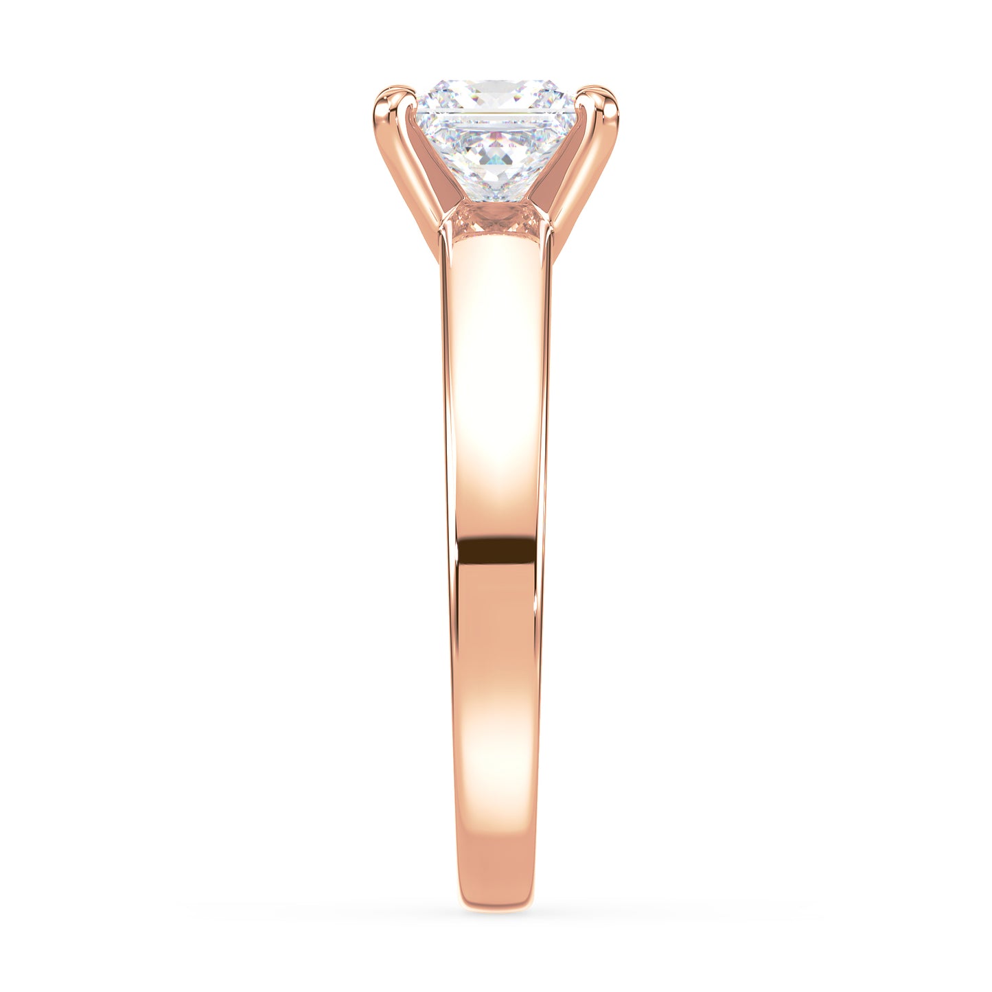 Classic Princess-Cut Solitaire Diamond Ring