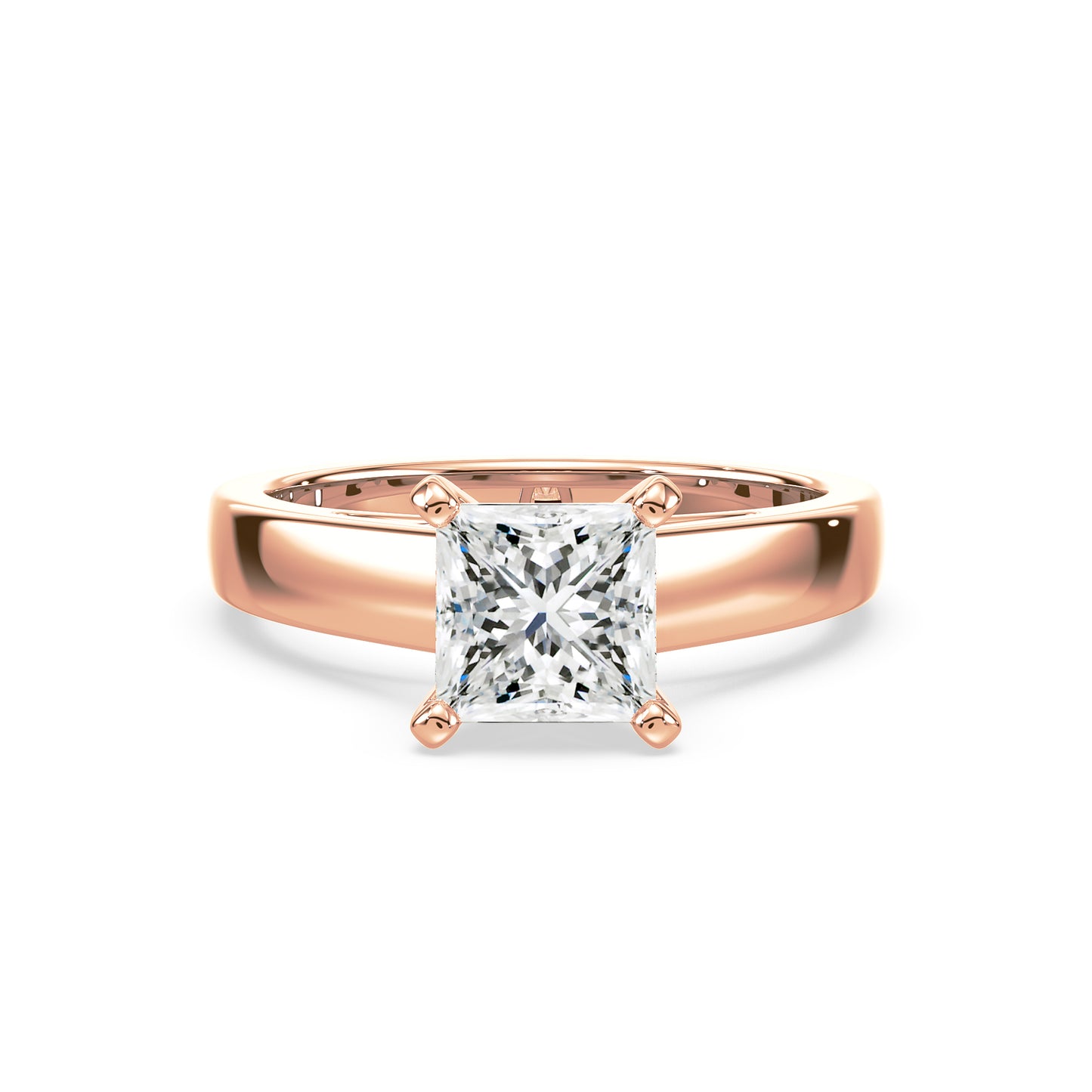 Classic Princess-Cut Solitaire Diamond Ring