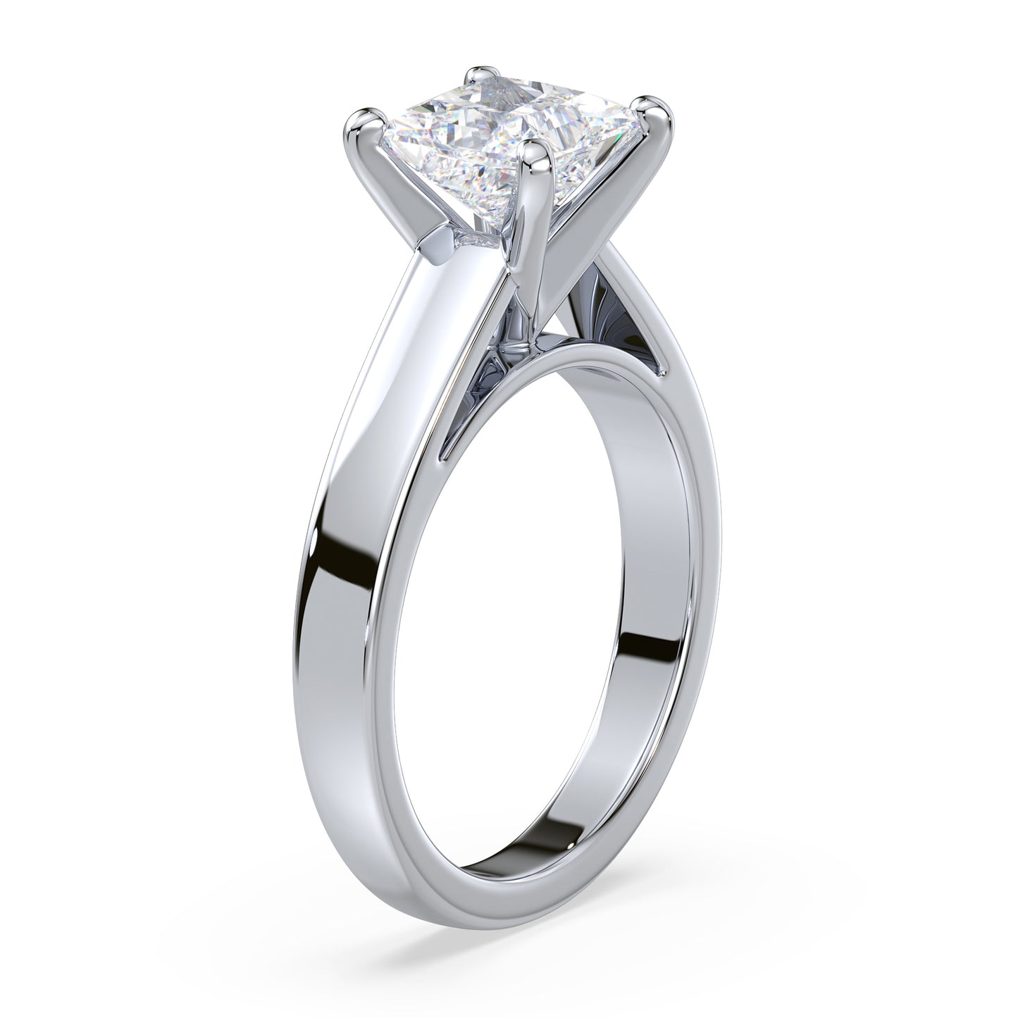 Classic Princess-Cut Solitaire Diamond Ring