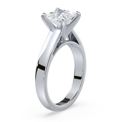 Classic Princess-Cut Solitaire Diamond Ring
