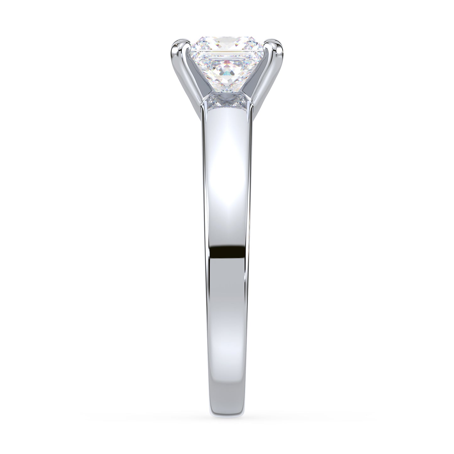 Classic Princess-Cut Solitaire Diamond Ring