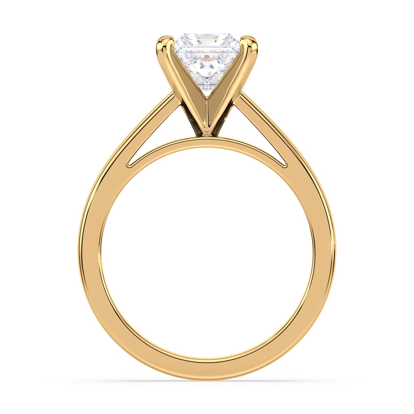Classic Princess-Cut Solitaire Diamond Ring