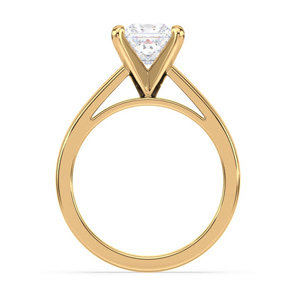 Classic Princess-Cut Solitaire Diamond Ring