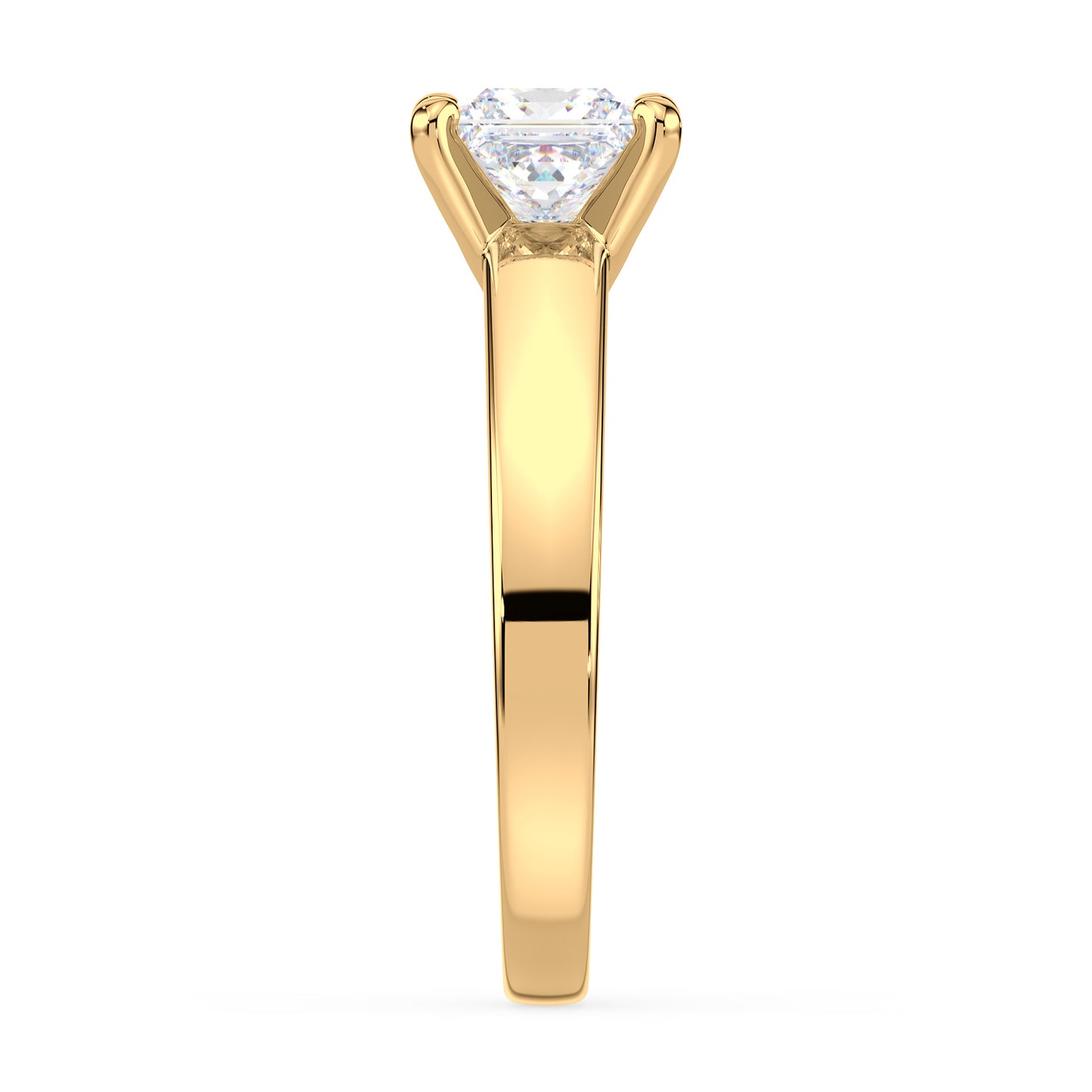 Classic Princess-Cut Solitaire Diamond Ring