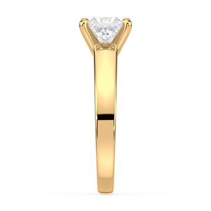 Classic Princess-Cut Solitaire Diamond Ring