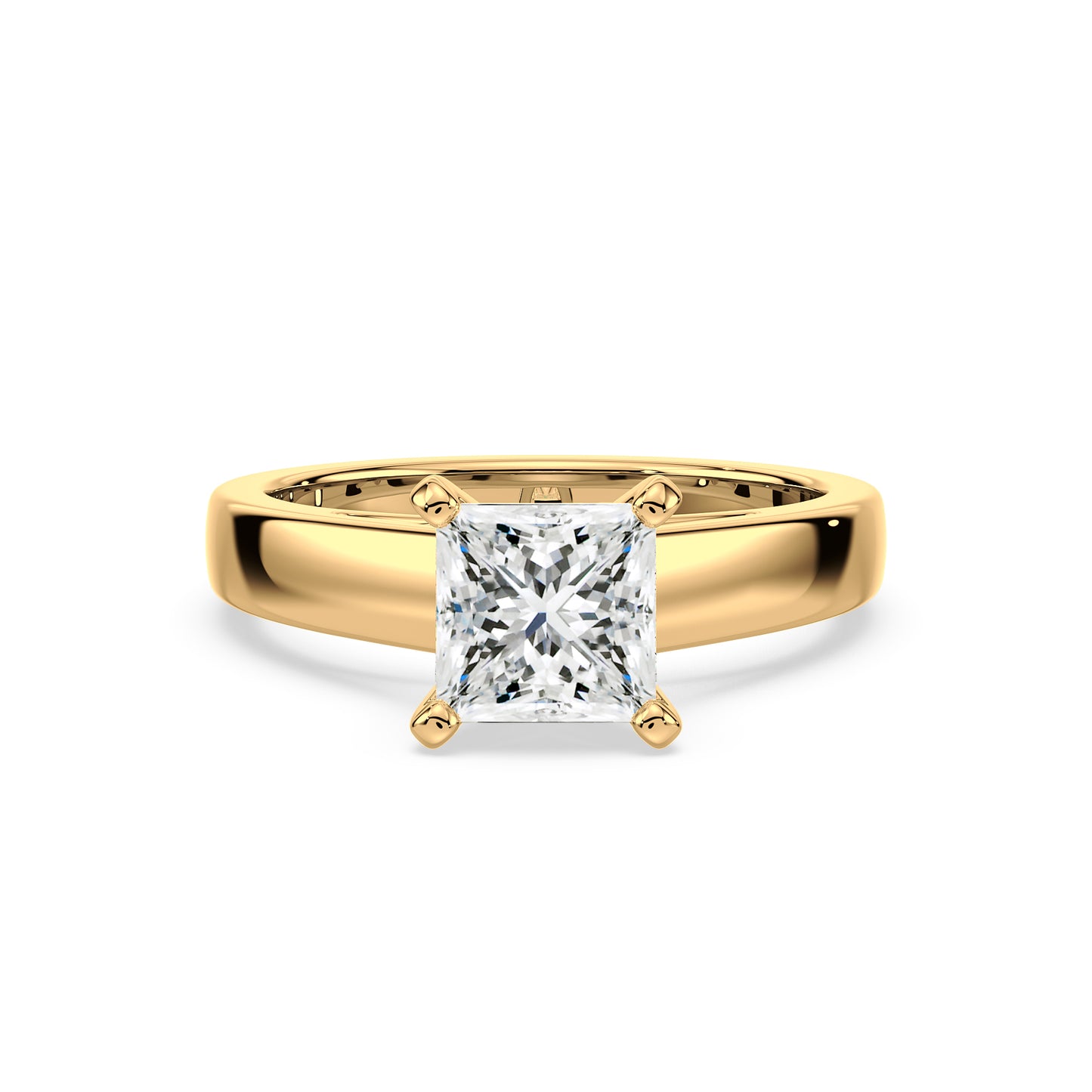 Classic Princess-Cut Solitaire Diamond Ring