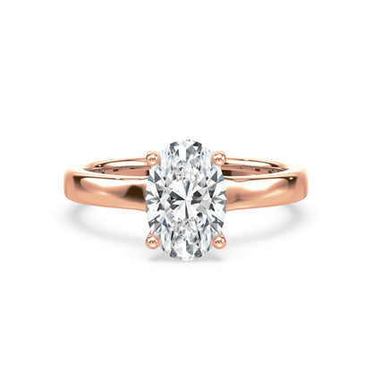 Timeless Oval-Cut Solitaire Diamond Ring