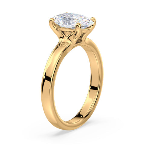 Timeless Oval-Cut Solitaire Diamond Ring