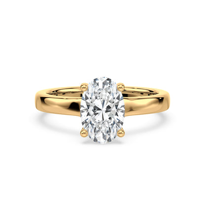 Timeless Oval-Cut Solitaire Diamond Ring
