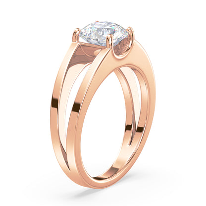 Contemporary Open Band Diamond Ring