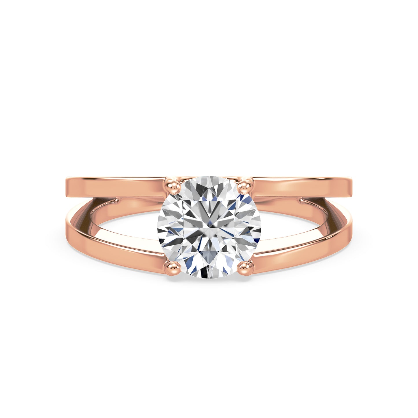 Contemporary Open Band Diamond Ring