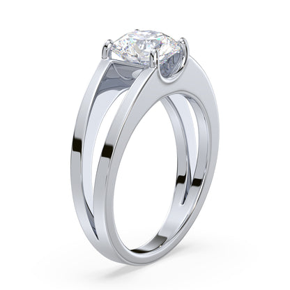 Contemporary Open Band Diamond Ring