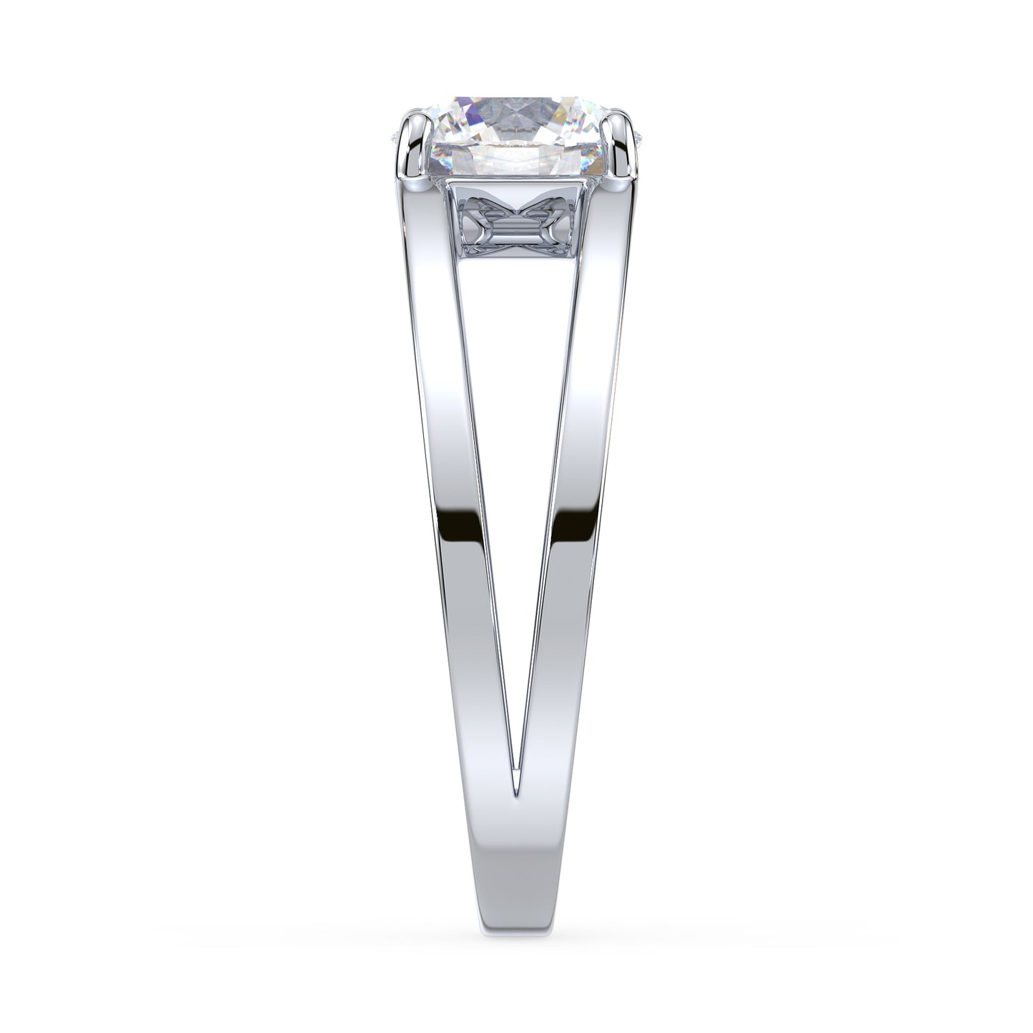 Contemporary Open Band Diamond Ring