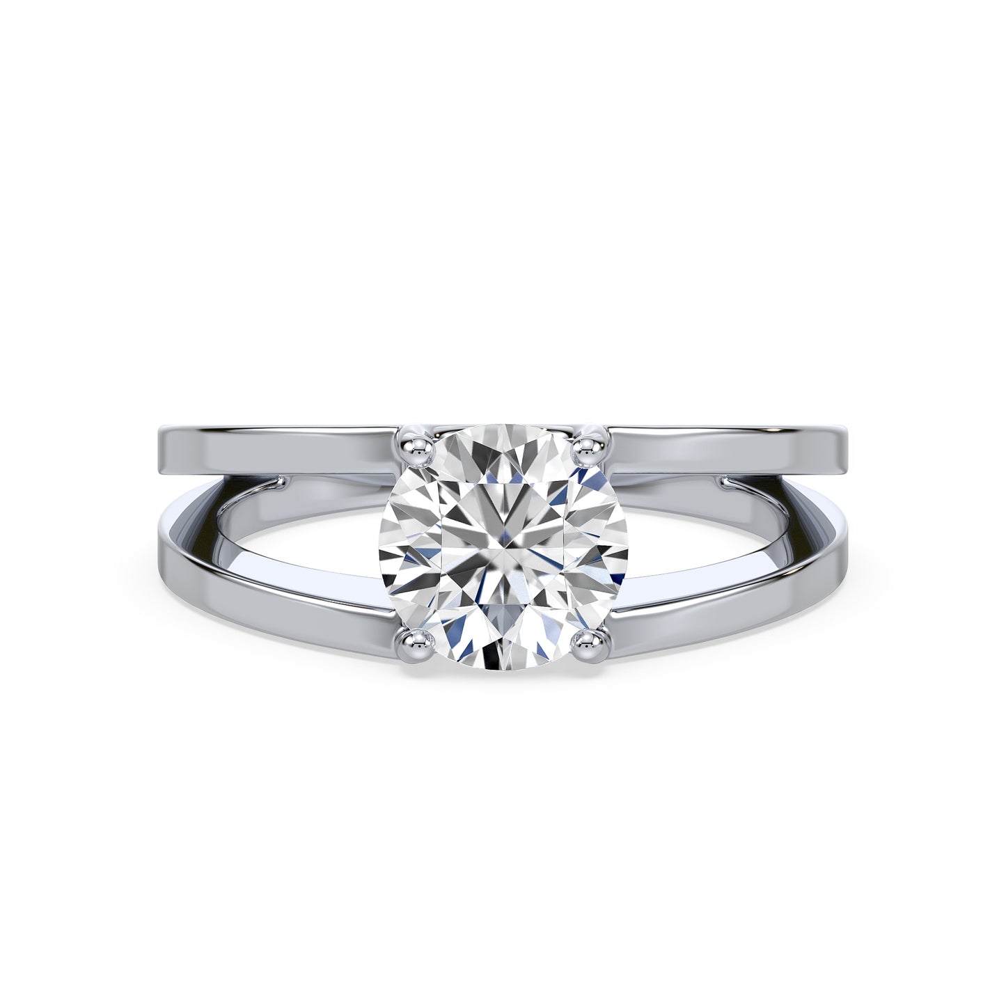 Contemporary Open Band Diamond Ring