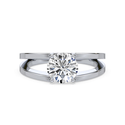 Contemporary Open Band Diamond Ring