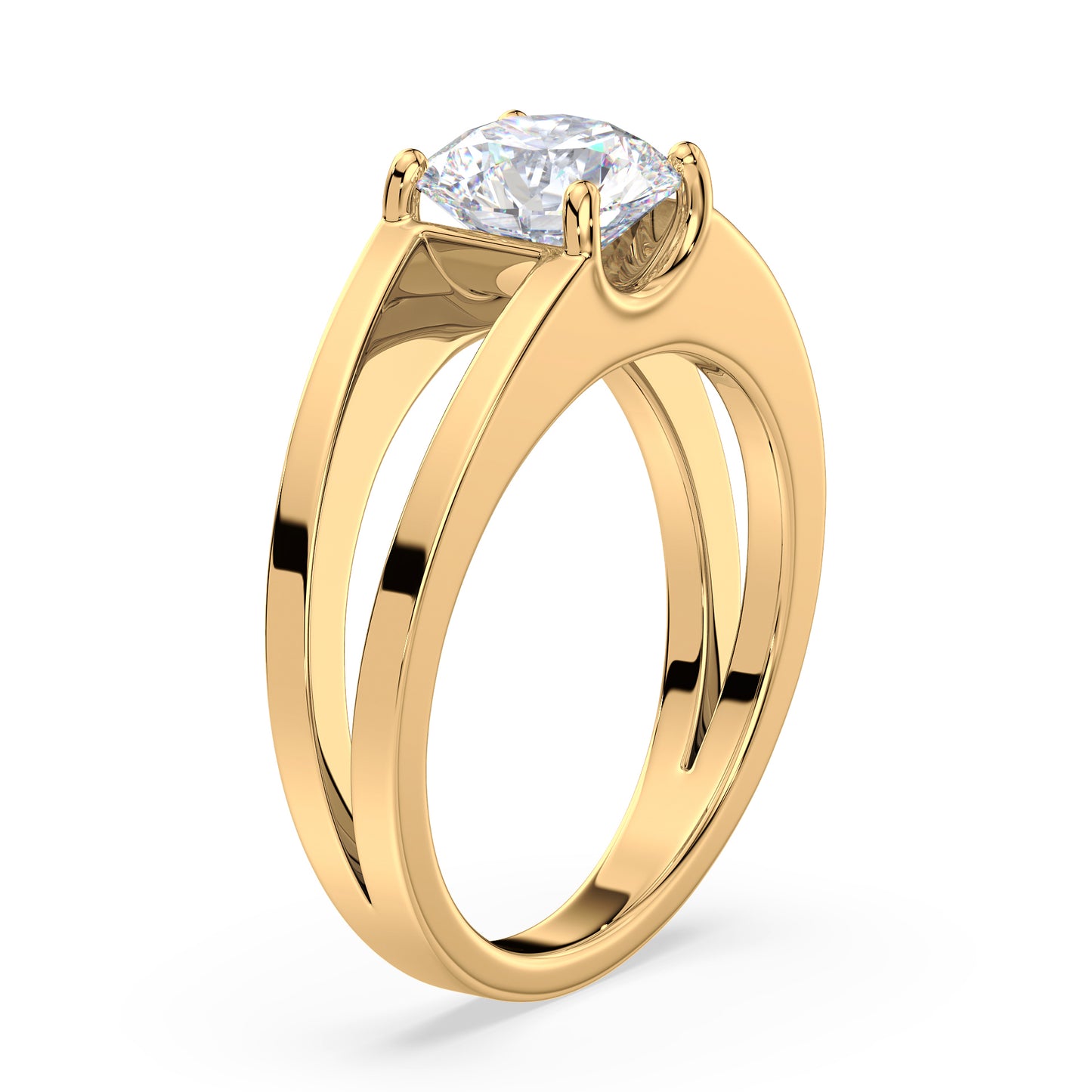 Contemporary Open Band Diamond Ring