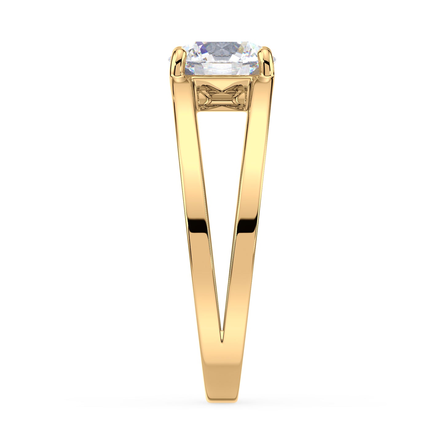 Contemporary Open Band Diamond Ring
