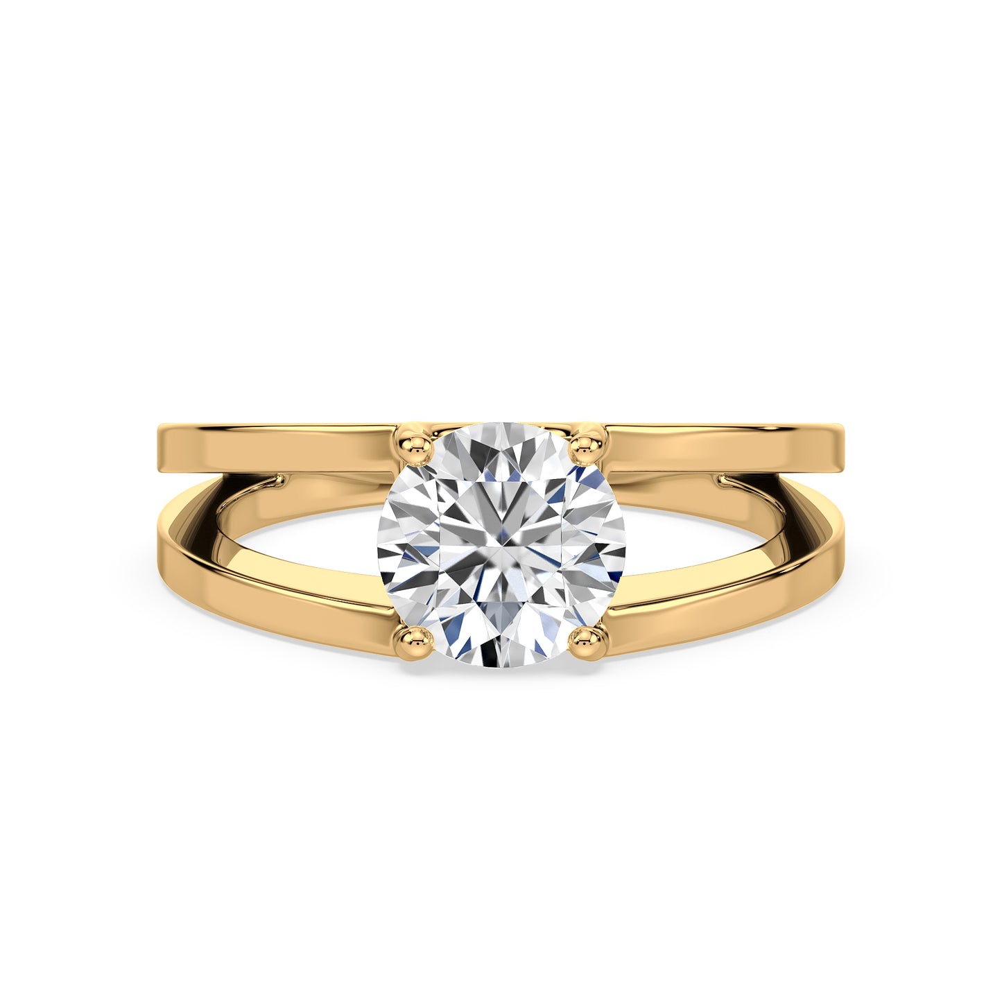 Contemporary Open Band Diamond Ring
