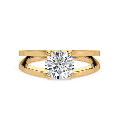 Contemporary Open Band Diamond Ring