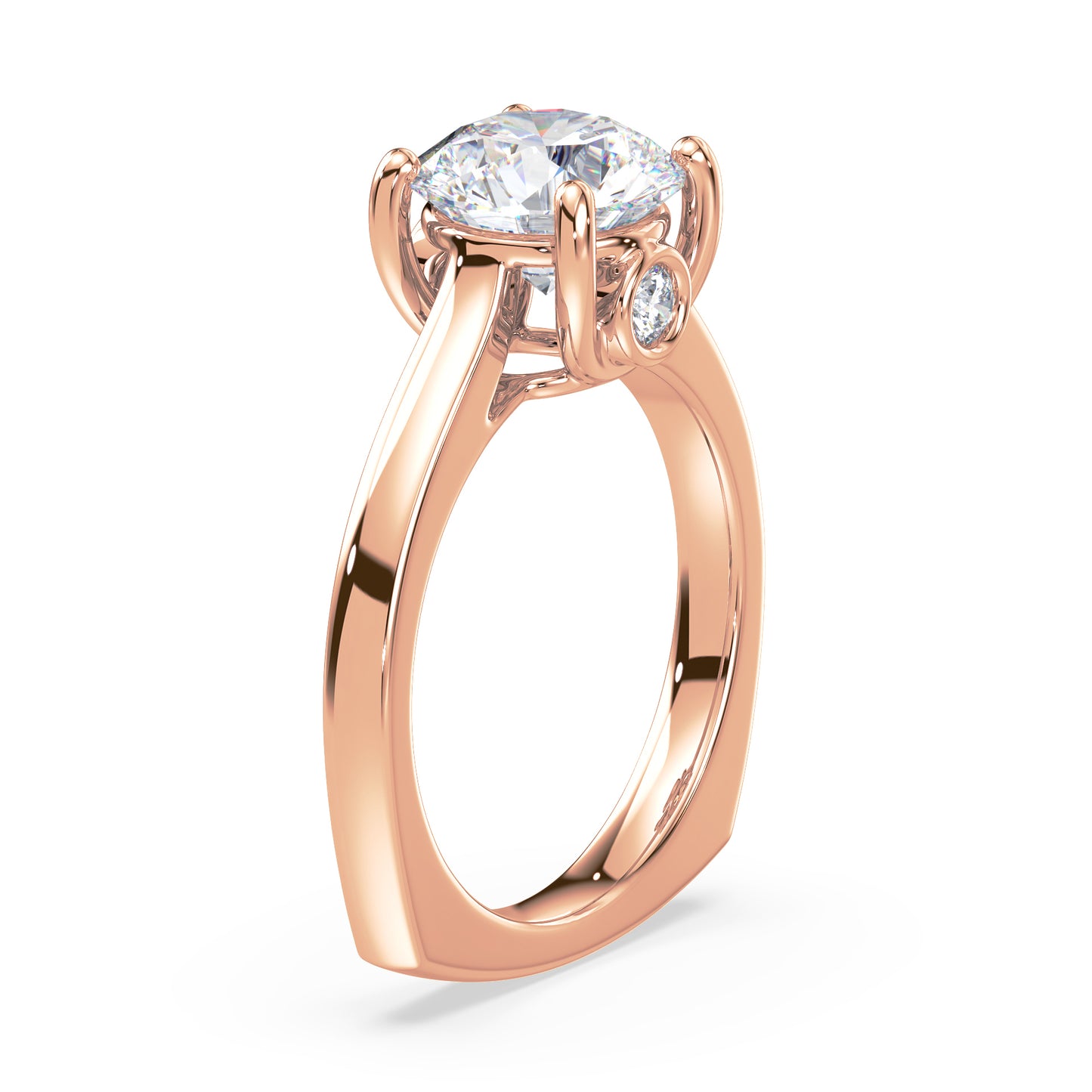 Elegant Solitaire Diamond Ring with Hidden Halo