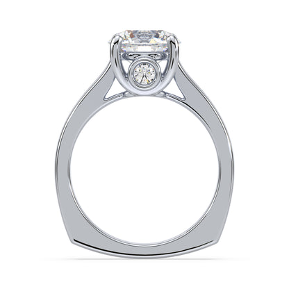 Elegant Solitaire Diamond Ring - Hidden Halo