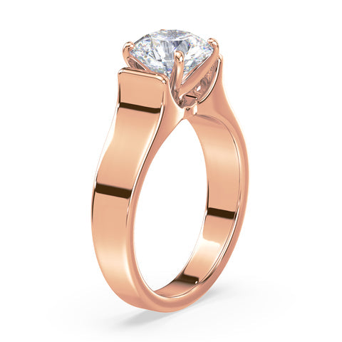Bold Solitaire Diamond Engagement Ring