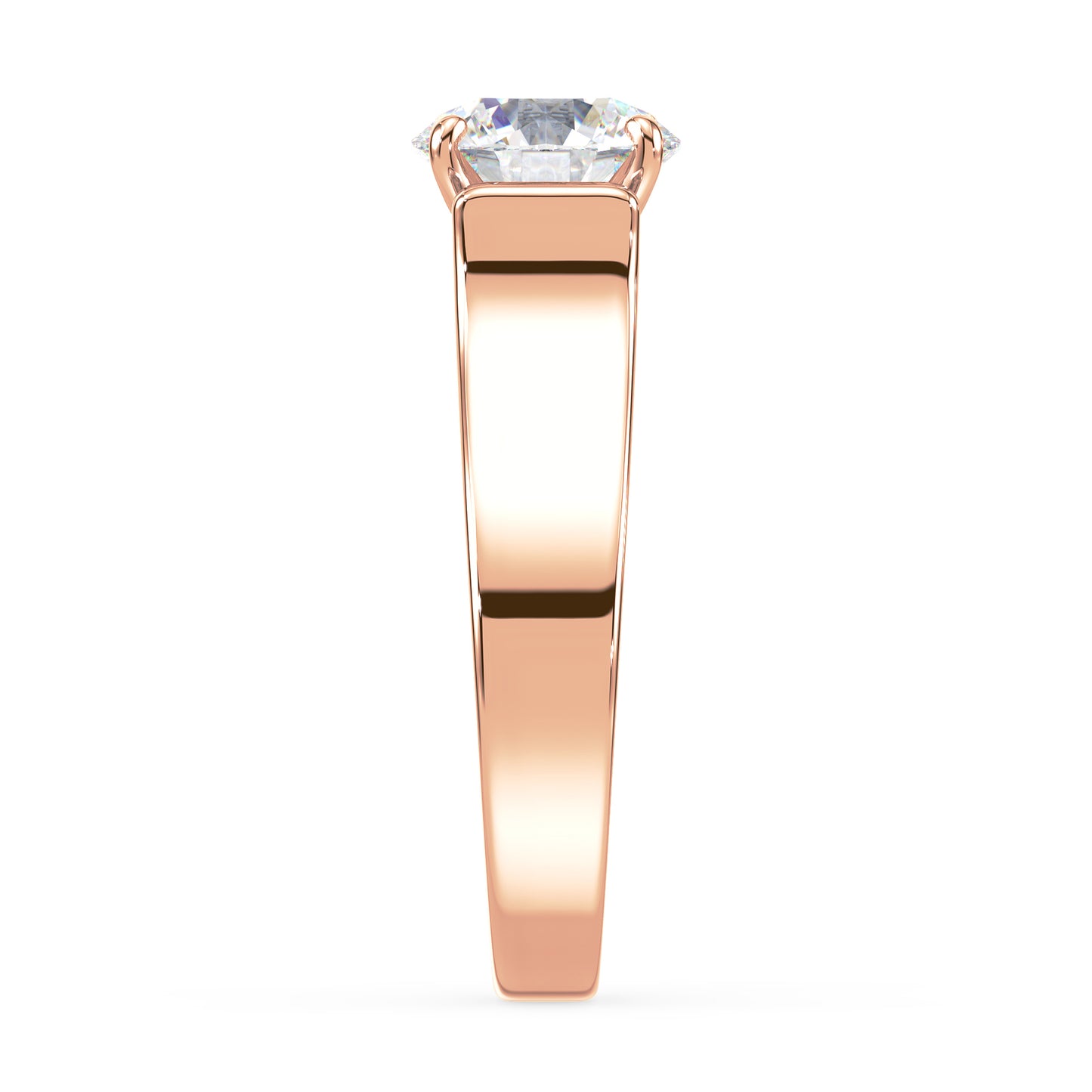 Bold Solitaire Diamond Engagement Ring