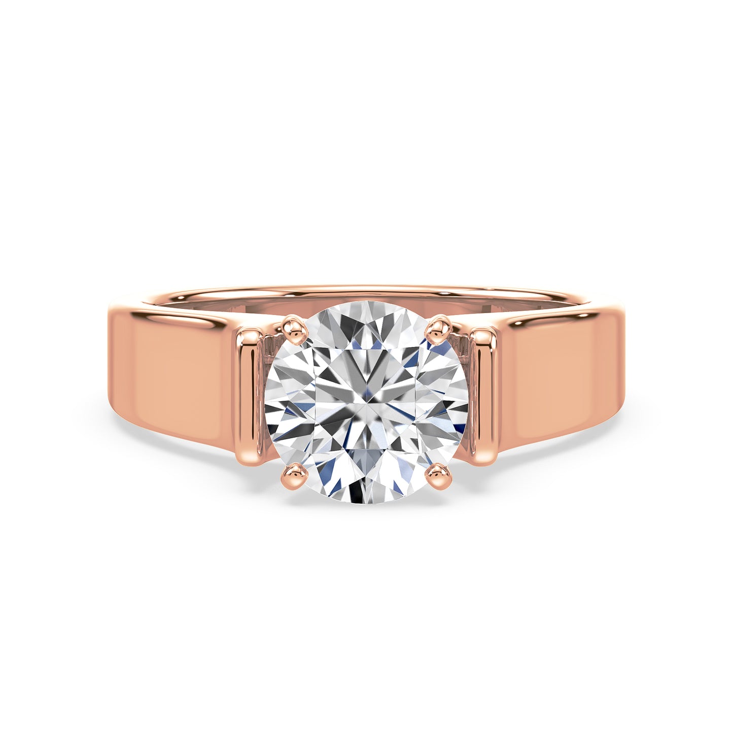 Bold Solitaire Diamond Engagement Ring