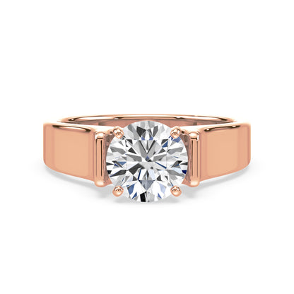 Bold Solitaire Diamond Engagement Ring