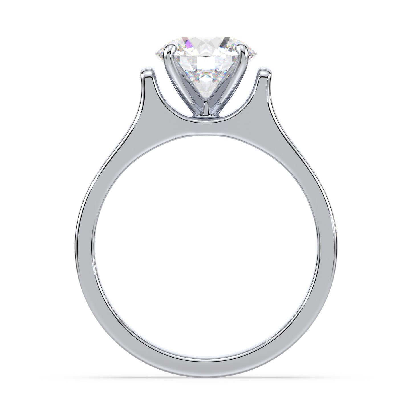 Bold Solitaire Diamond Engagement Ring