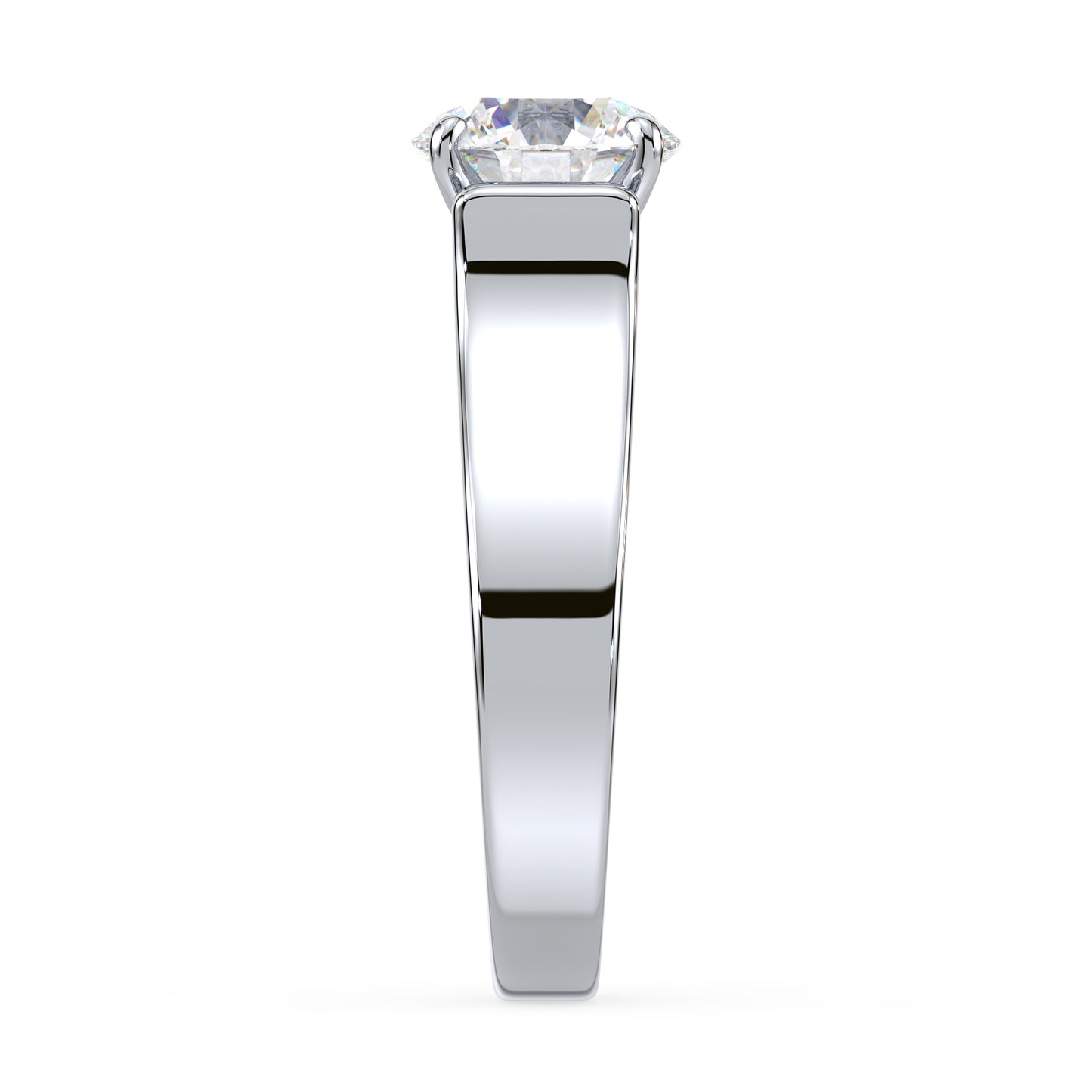 Bold Solitaire Diamond Engagement Ring