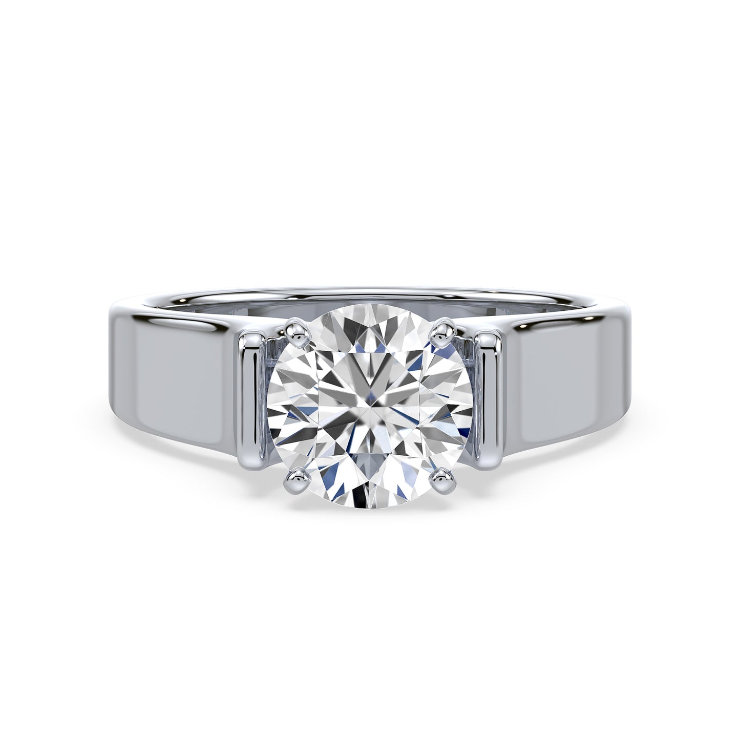 Bold Solitaire Diamond Engagement Ring