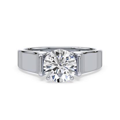 Bold Solitaire Diamond Engagement Ring