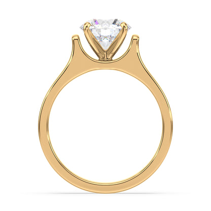 Bold Solitaire Diamond Engagement Ring