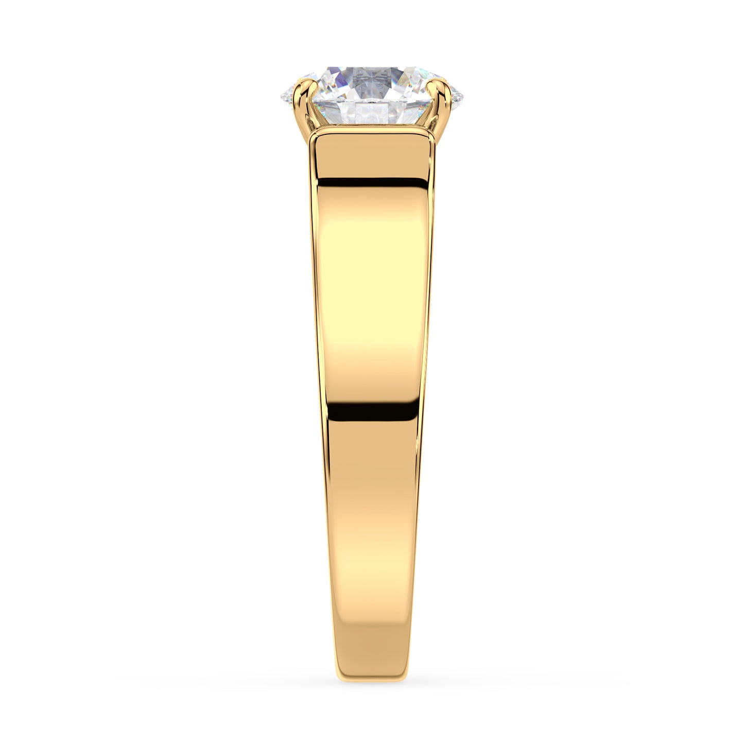 Bold Solitaire Diamond Engagement Ring