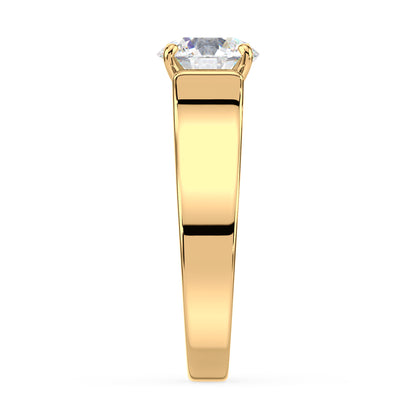 Bold Solitaire Diamond Engagement Ring