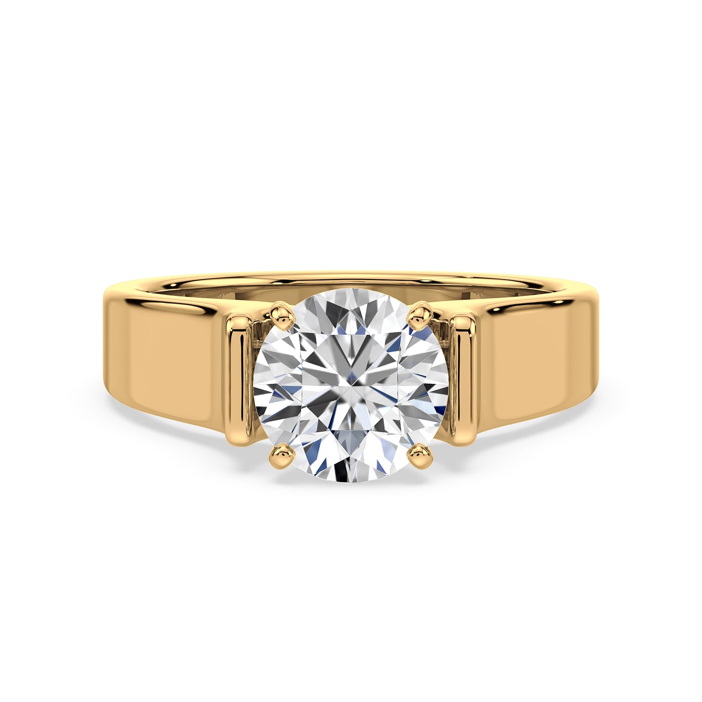 Bold Solitaire Diamond Engagement Ring