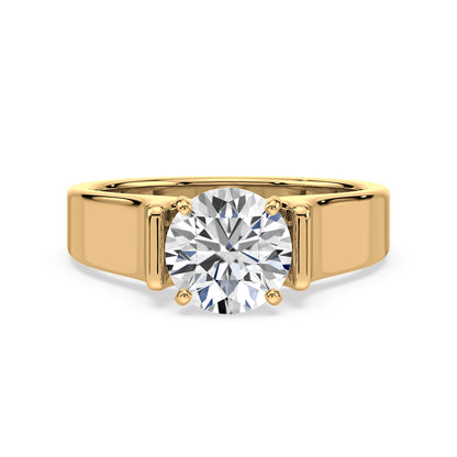 Bold Solitaire Diamond Engagement Ring