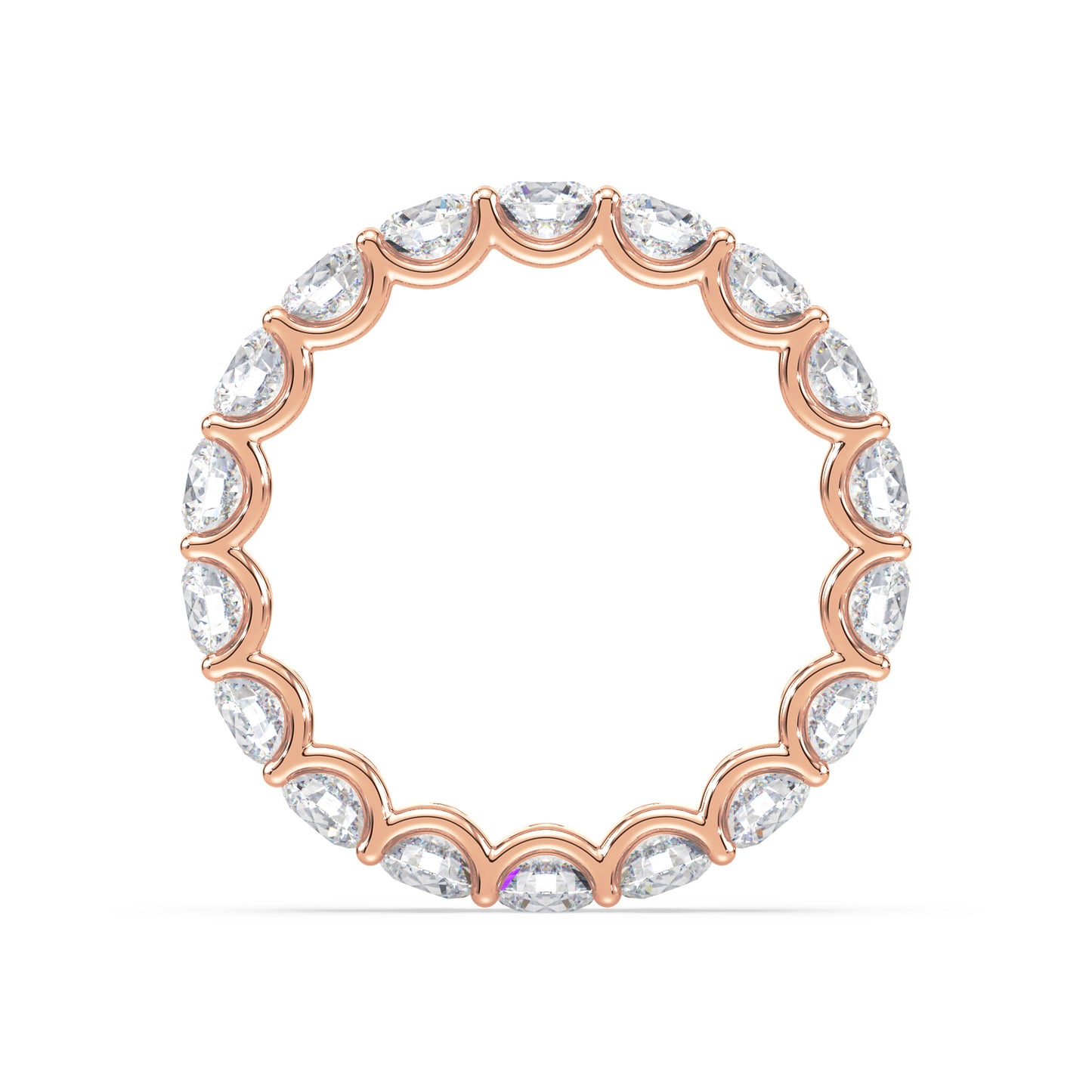 Radiant Diamond Eternity Ring in Rose Gold