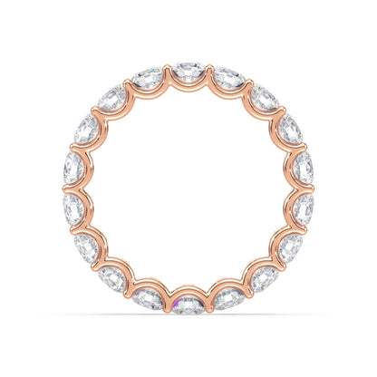 Radiant Diamond Eternity Ring in Rose Gold