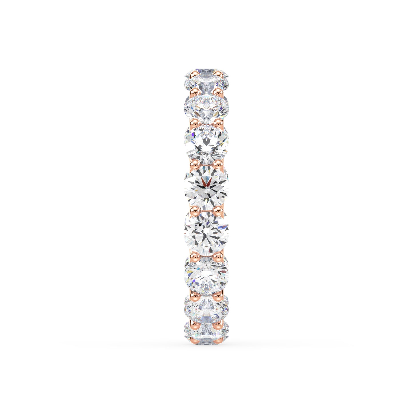 Radiant Diamond Eternity Ring in Rose Gold