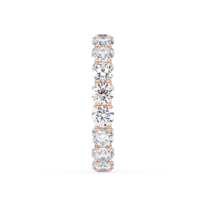 Radiant Diamond Eternity Ring in Rose Gold