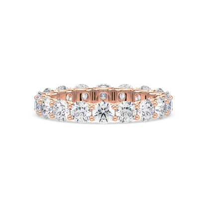 Radiant Diamond Eternity Ring in Rose Gold