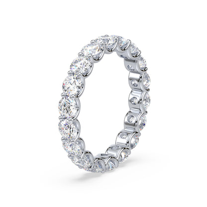 Radiant Diamond Eternity Ring in Rose Gold