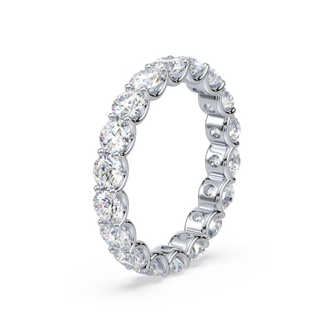 Radiant Diamond Eternity Ring in Rose Gold