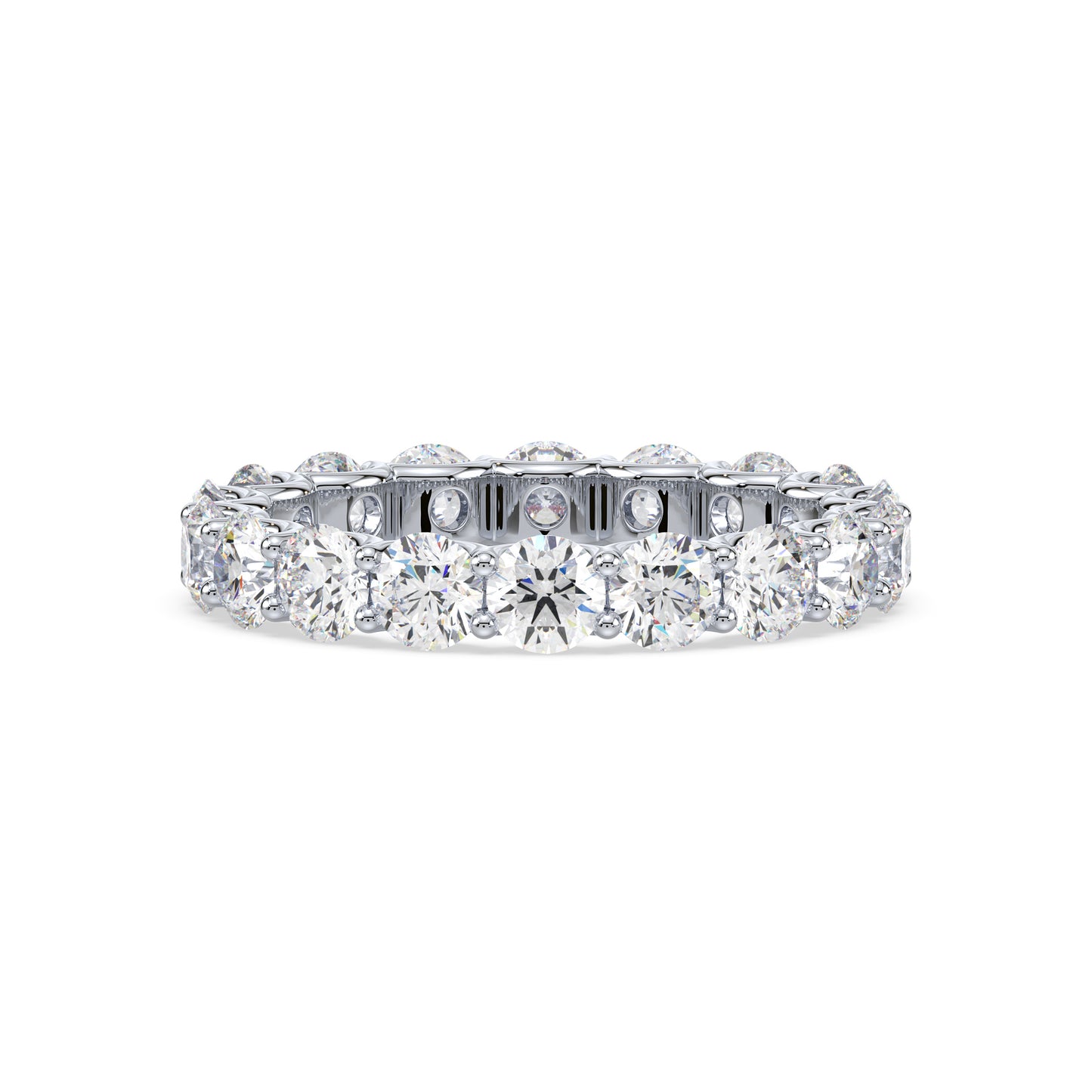 Radiant Diamond Eternity Ring in Rose Gold