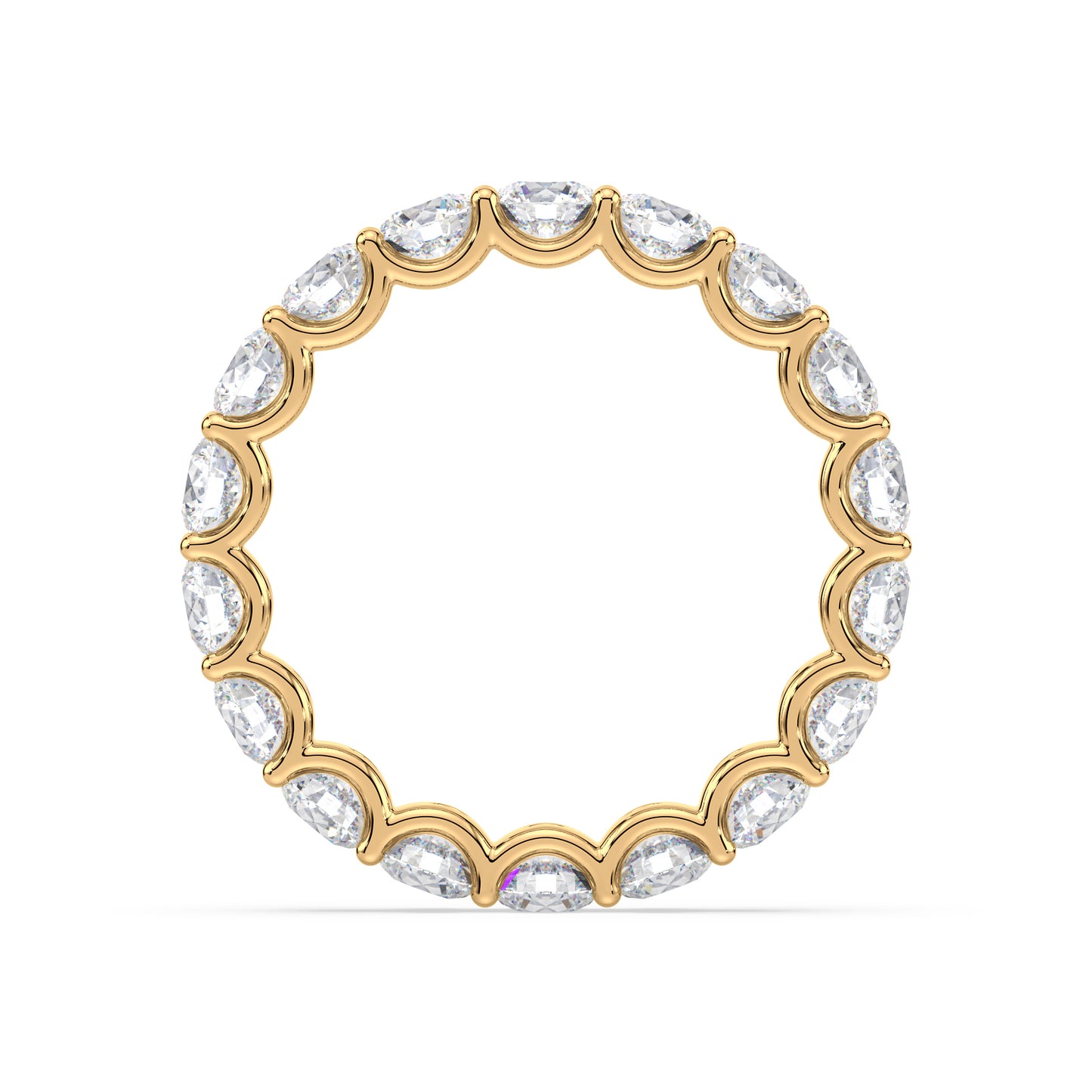 Radiant Diamond Eternity Ring in Rose Gold