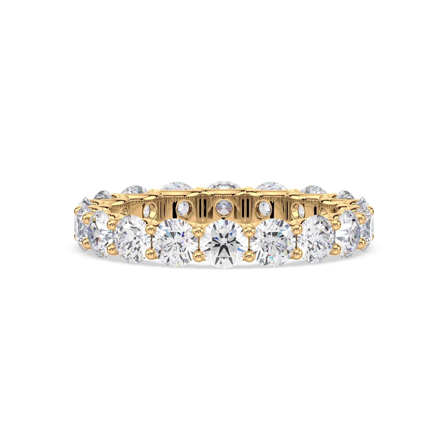 Radiant Diamond Eternity Ring in Rose Gold